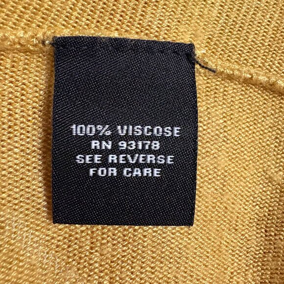 Premise Mustard Yellow Long Open Cardigan Duster 100% Viscose Women L - Picture 5 of 5